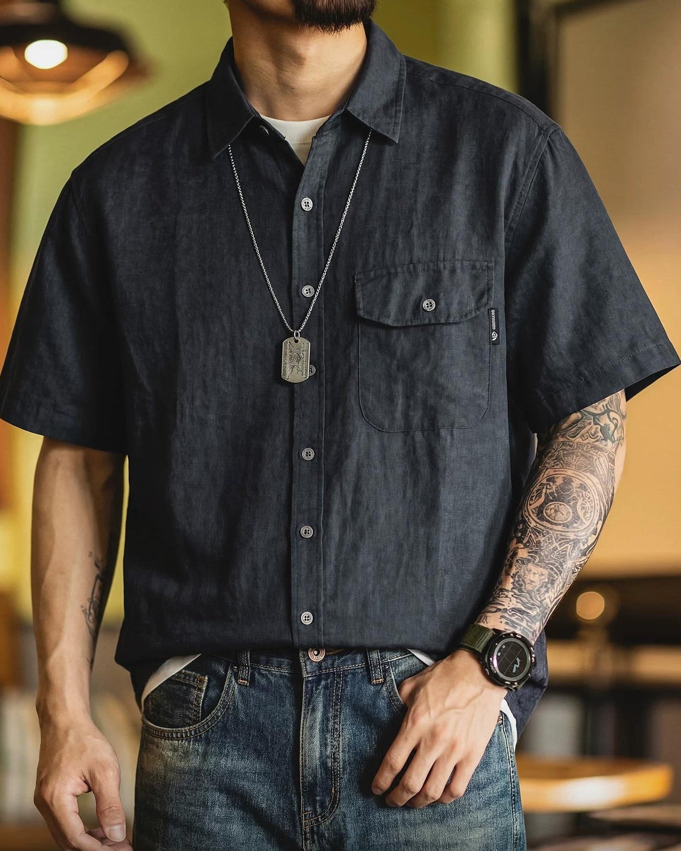 トゥクムカリ フラップポケットショートスリーブシャツ 2593