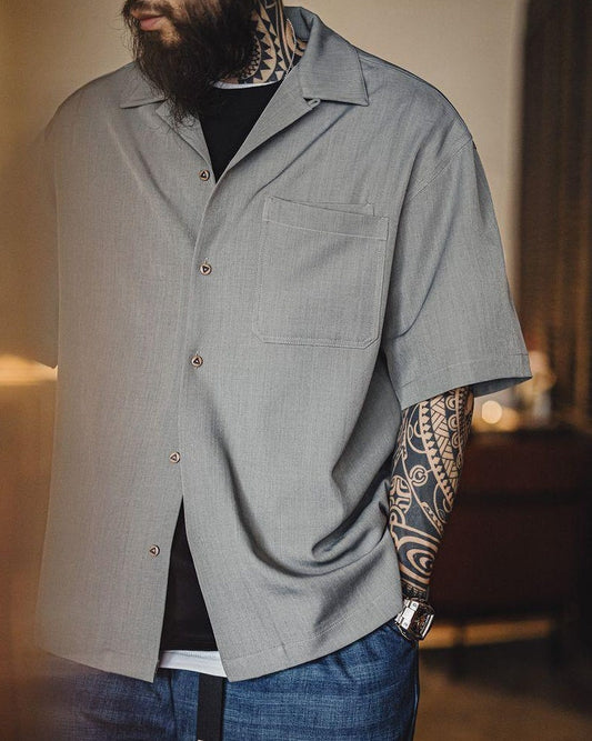 ロングビュー ライトレトロオープンカラーシャツ 2638