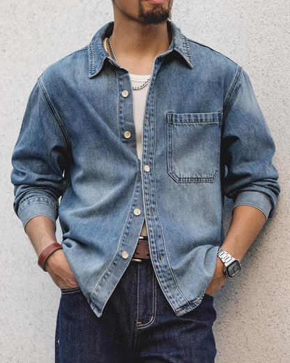 アナコンダ ボックスシルエットシングルポケットデニムシャツ 2476