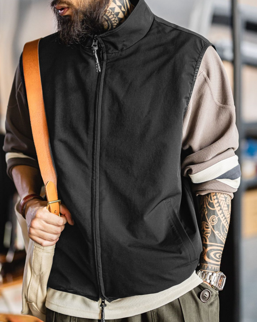 サンバレー マットテックスタンドカラーベスト 2270