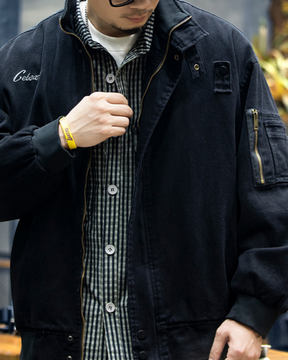 リンチバーグ 刺繍スタンドカラーワークジャケット 2359