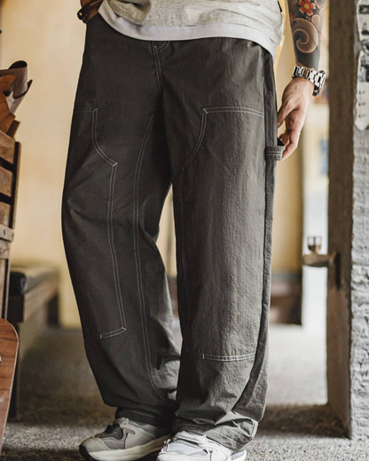 キャスパー コントラストステッチルーズテックパンツ 2273