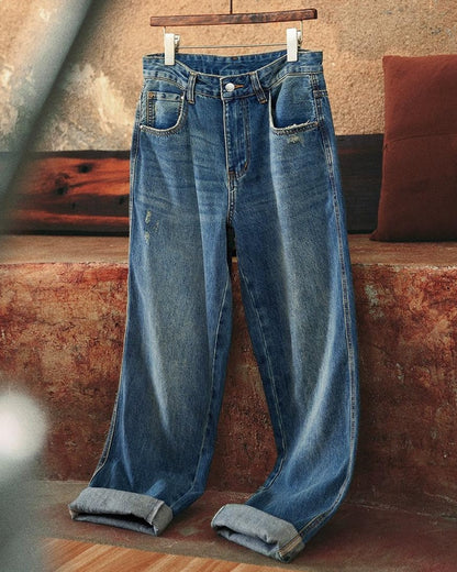 グロスター ルーズストレートデニムパンツ 2306