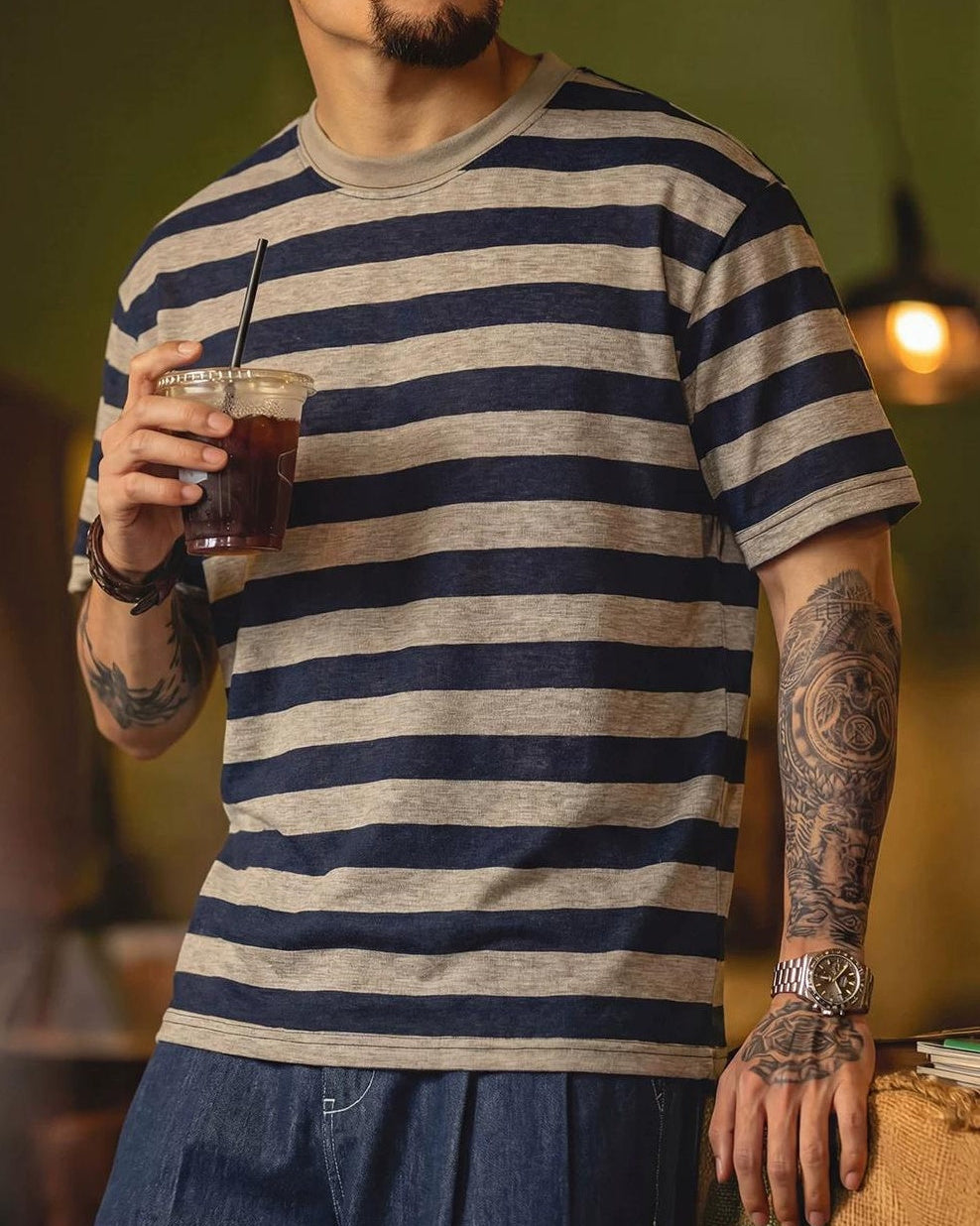 マコーム ワイドボーダーTシャツ 2657