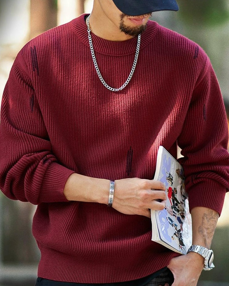 シエラビスタ エッジリブクルーネックセーター 2318