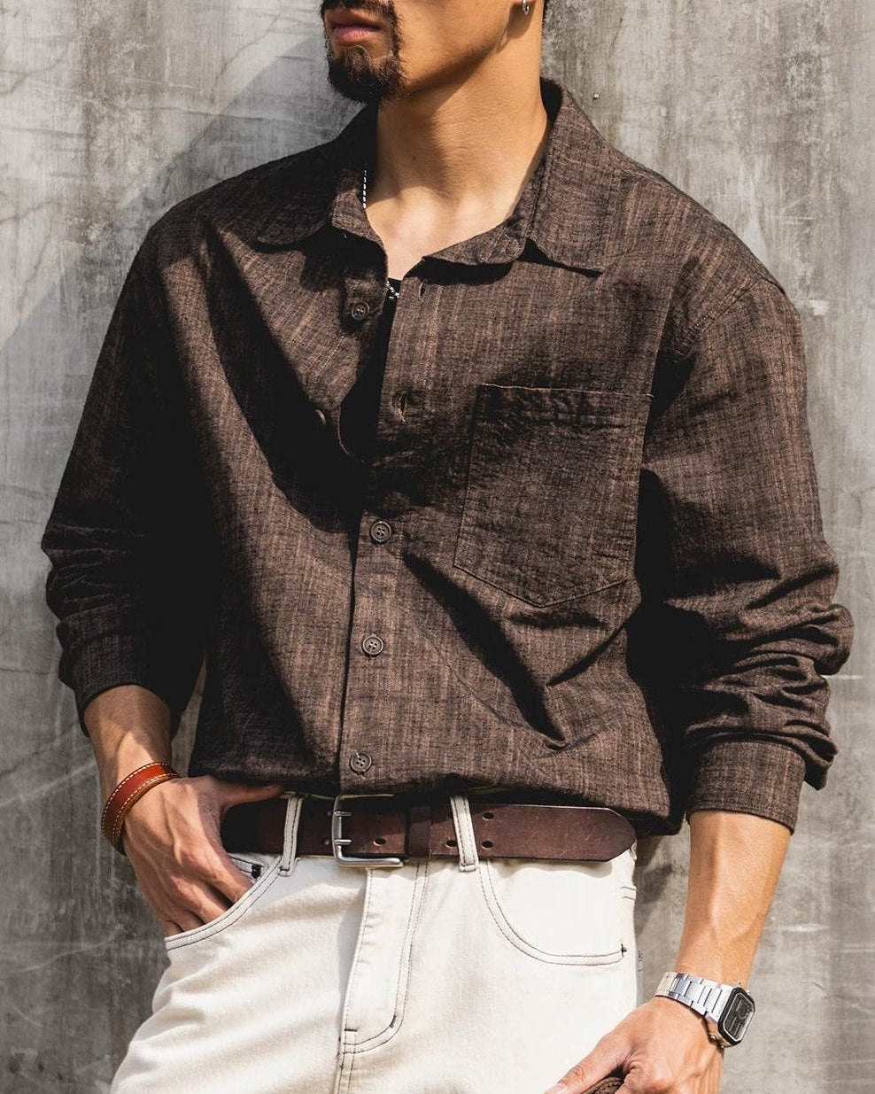 ソコロ ヴィンテージリラックスオープンカラーシャツ 2542