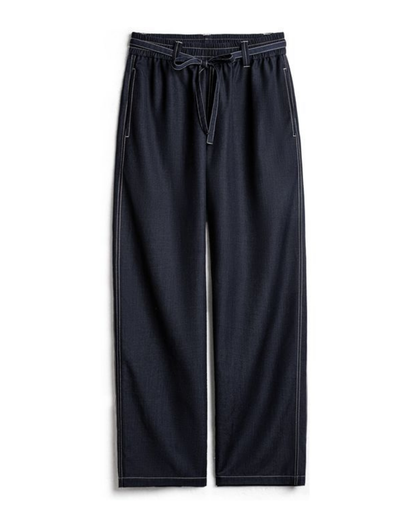 フーマ ホワイトステッチドロストデニムイージーパンツ 2279