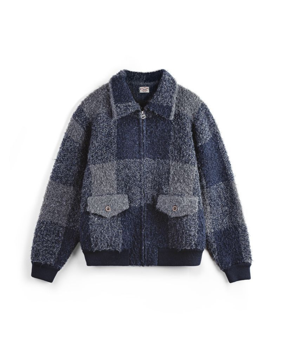 グリーンベイ ボアチェックジップアップジャケット 2232