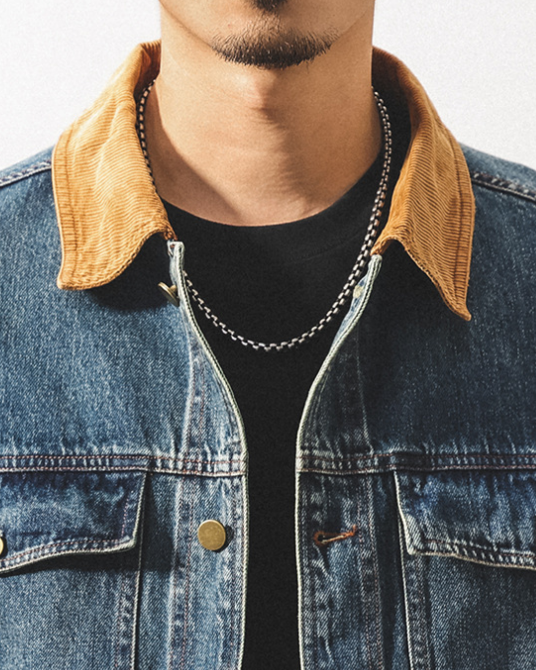 セーラム コーデュロイカラ―デニムジャケット 2202