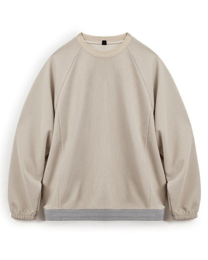 メドフォード 裾ドロストワッフル編みラグランスウェット 2249