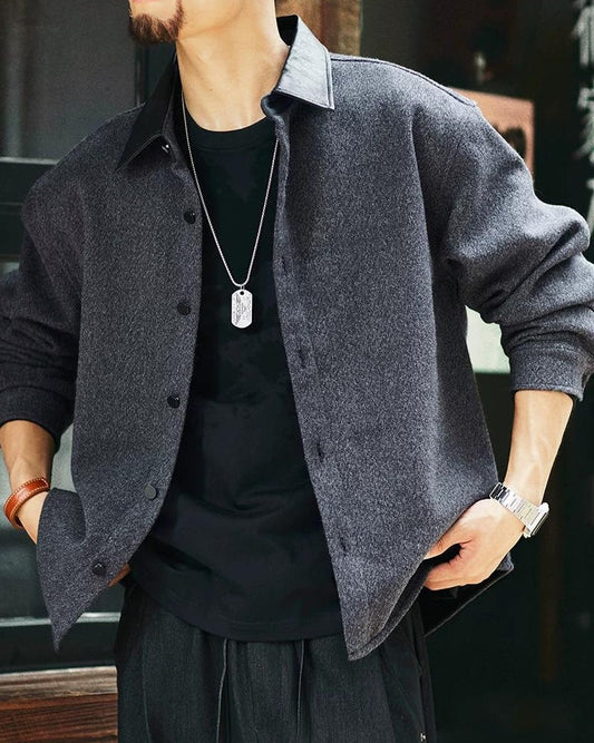 ローラ レザーカラーメルトンシャツブルゾン 2401