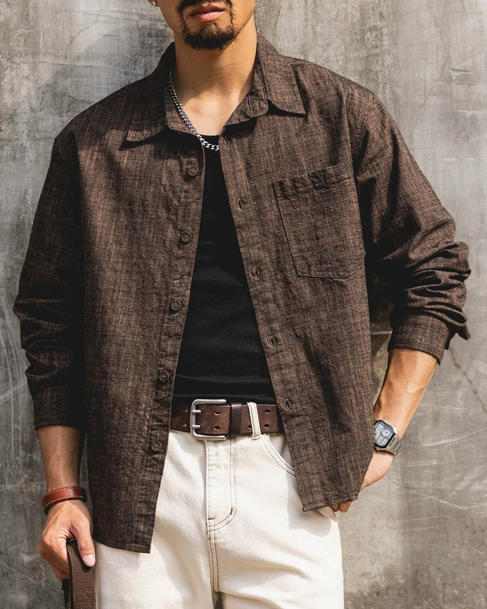 ソコロ ヴィンテージリラックスオープンカラーシャツ 2542