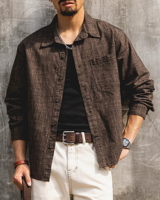 ソコロ ヴィンテージリラックスオープンカラーシャツ 2542