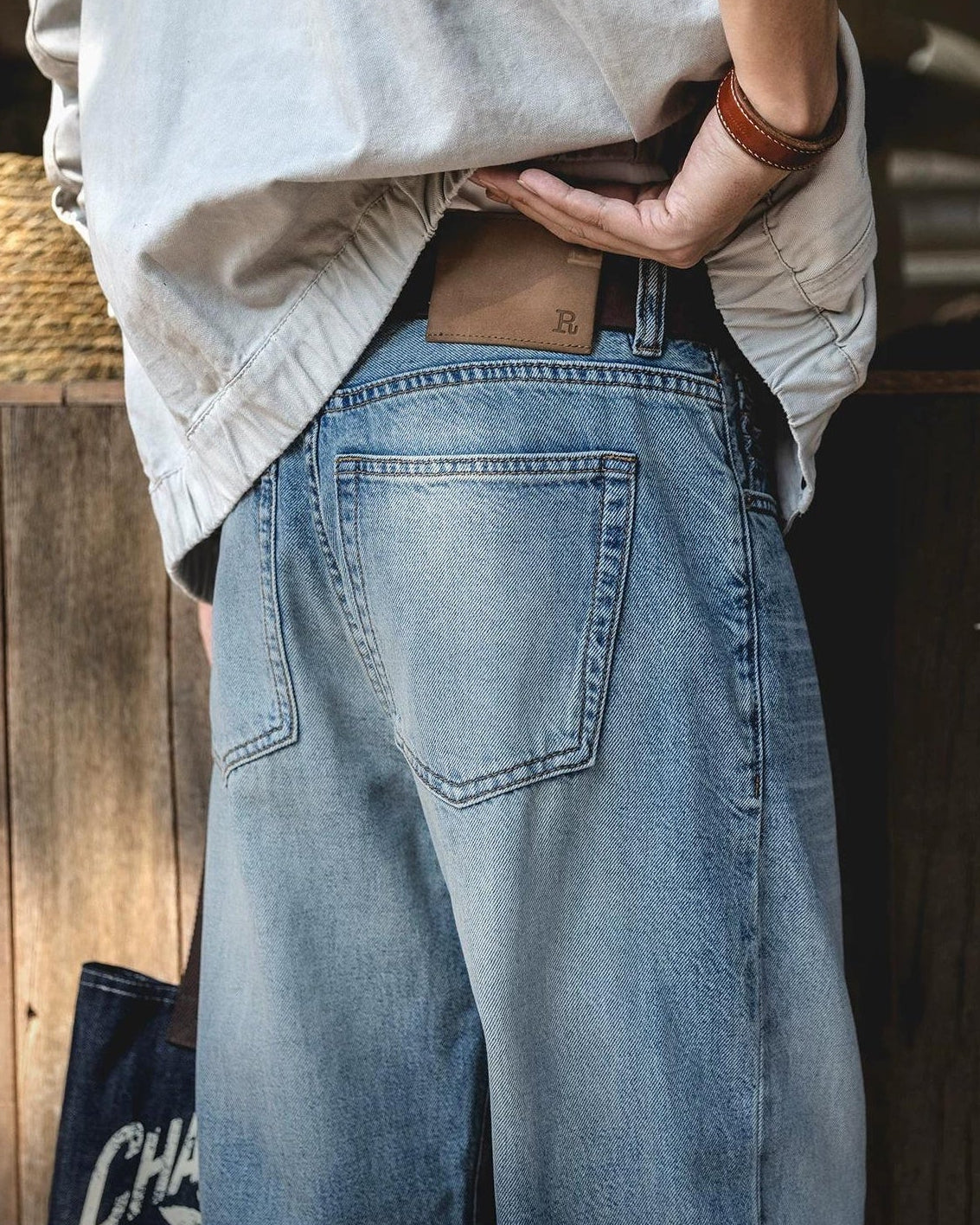 コッツェビュー ウォッシュドワイド5ポケットデニムパンツ 2504