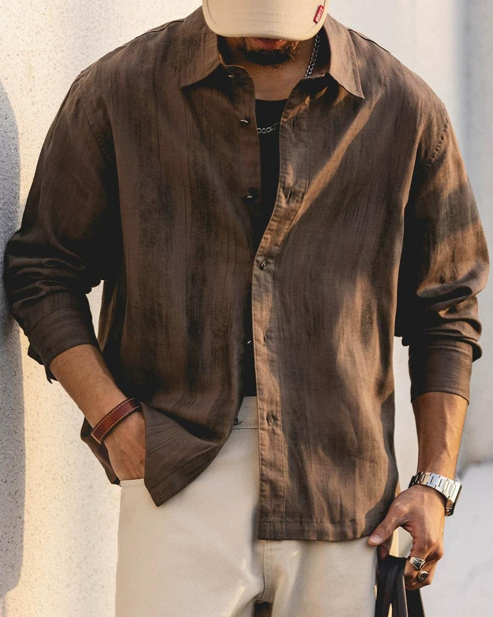 ウィルクスバリ オープンカラーリラックスシャツ 2483