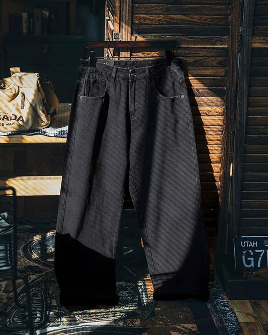 フィッチバーグ フェードブラックストレートジーンズ 2446