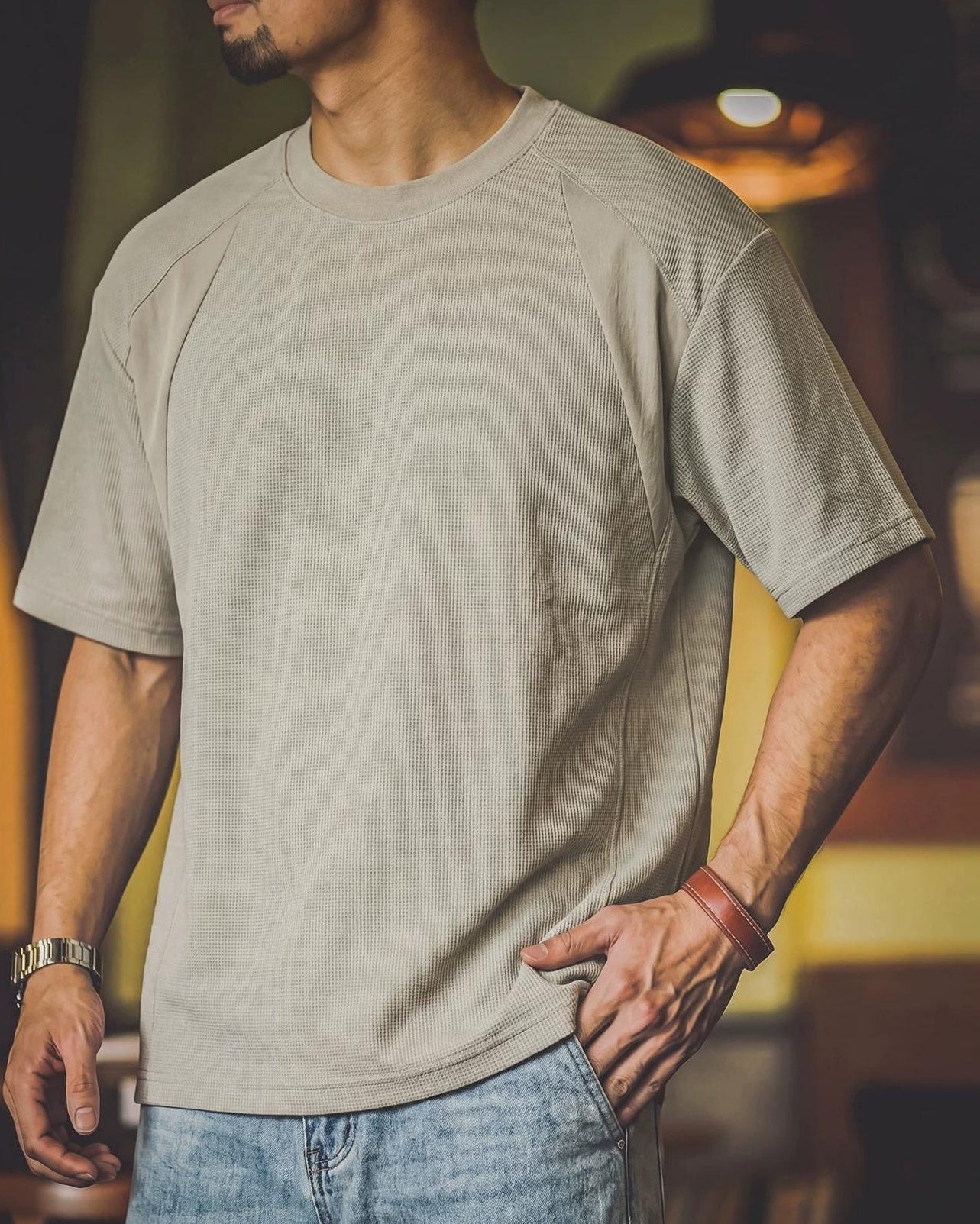 ロンセバート ラグランスリーブテクスチャーTシャツ 2764