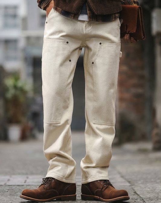 【タフに穿き込む相棒】アデル ホワイトデニムパンツ 1976｜ガシッとした頼れる生地感とエイジング