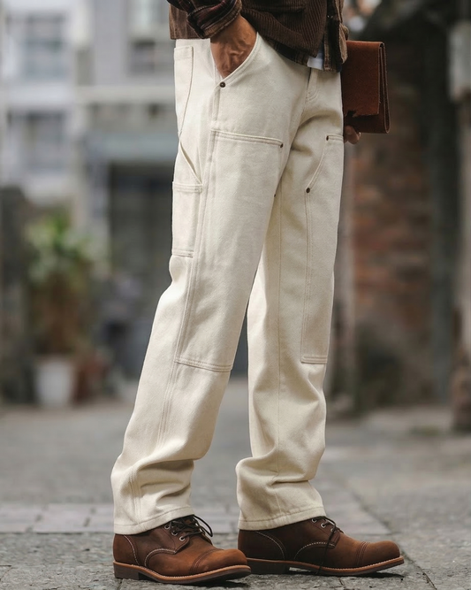 【タフに穿き込む相棒】アデル ホワイトデニムパンツ 1976｜ガシッとした頼れる生地感とエイジング