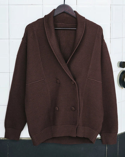 ギャラップ ショールカラーヘビーリブカーディガン 2324