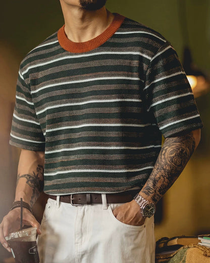 トゥームストーン コントラストネックマルチボーダーニット 2591