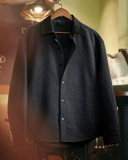 ローラ レザーカラーメルトンシャツブルゾン 2401