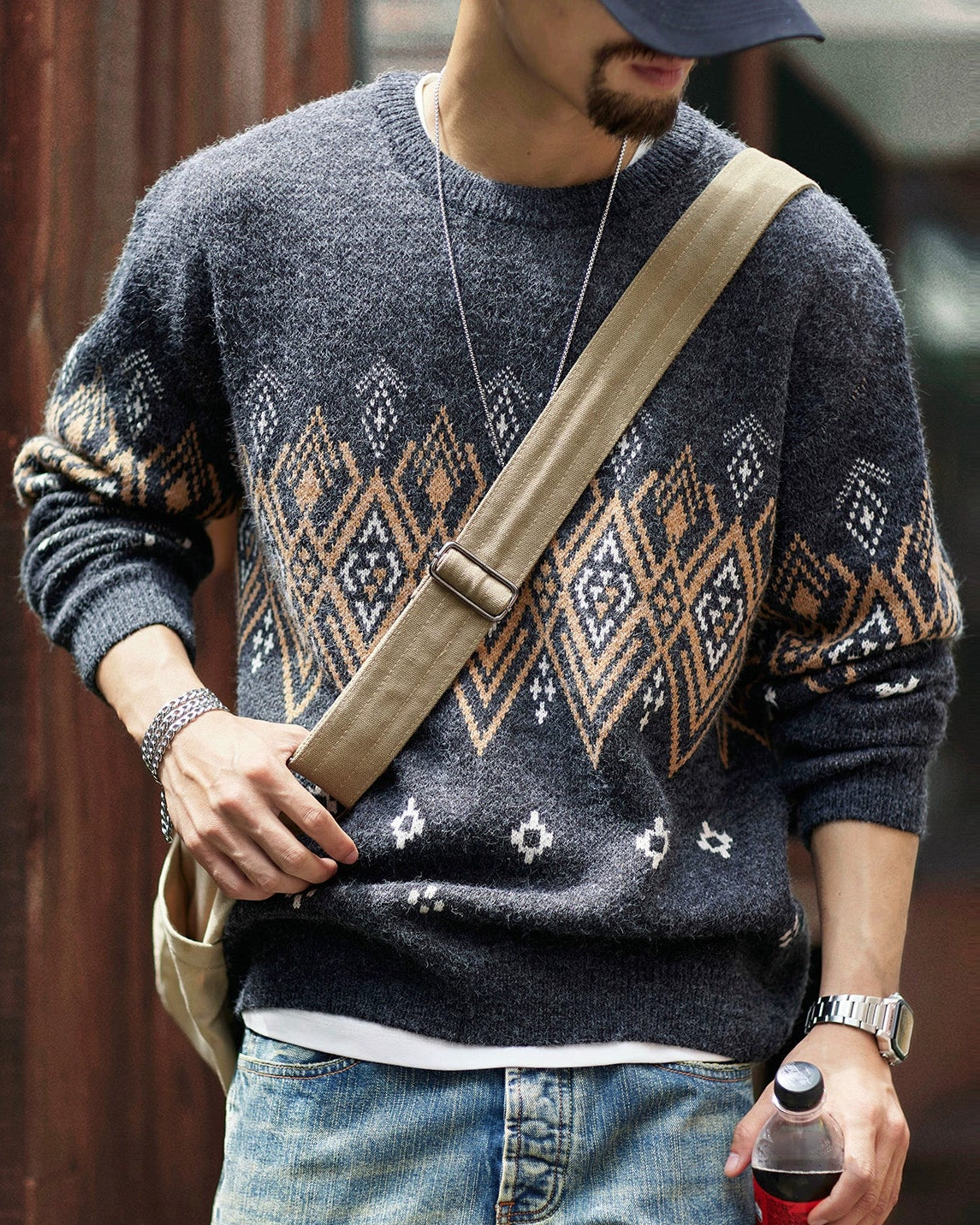 ケープメイ レトロジャカードニットセーター 2310