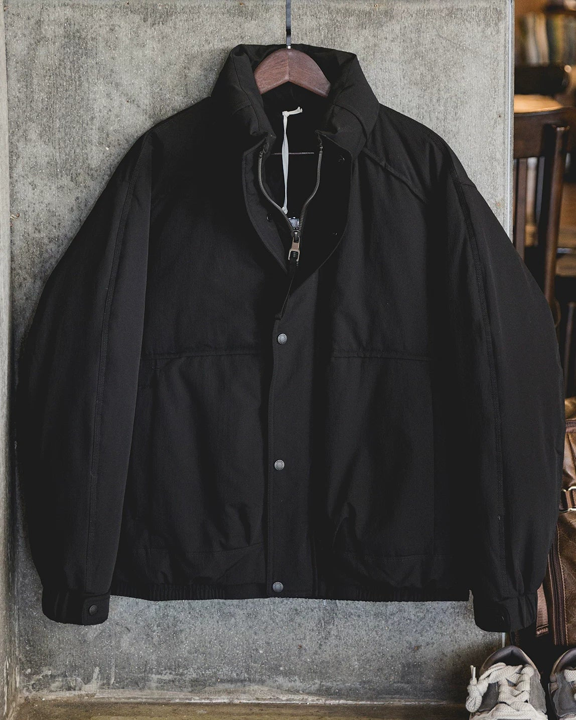 ジョンソンシティ 切替ハイネックワイドブルゾン 2418