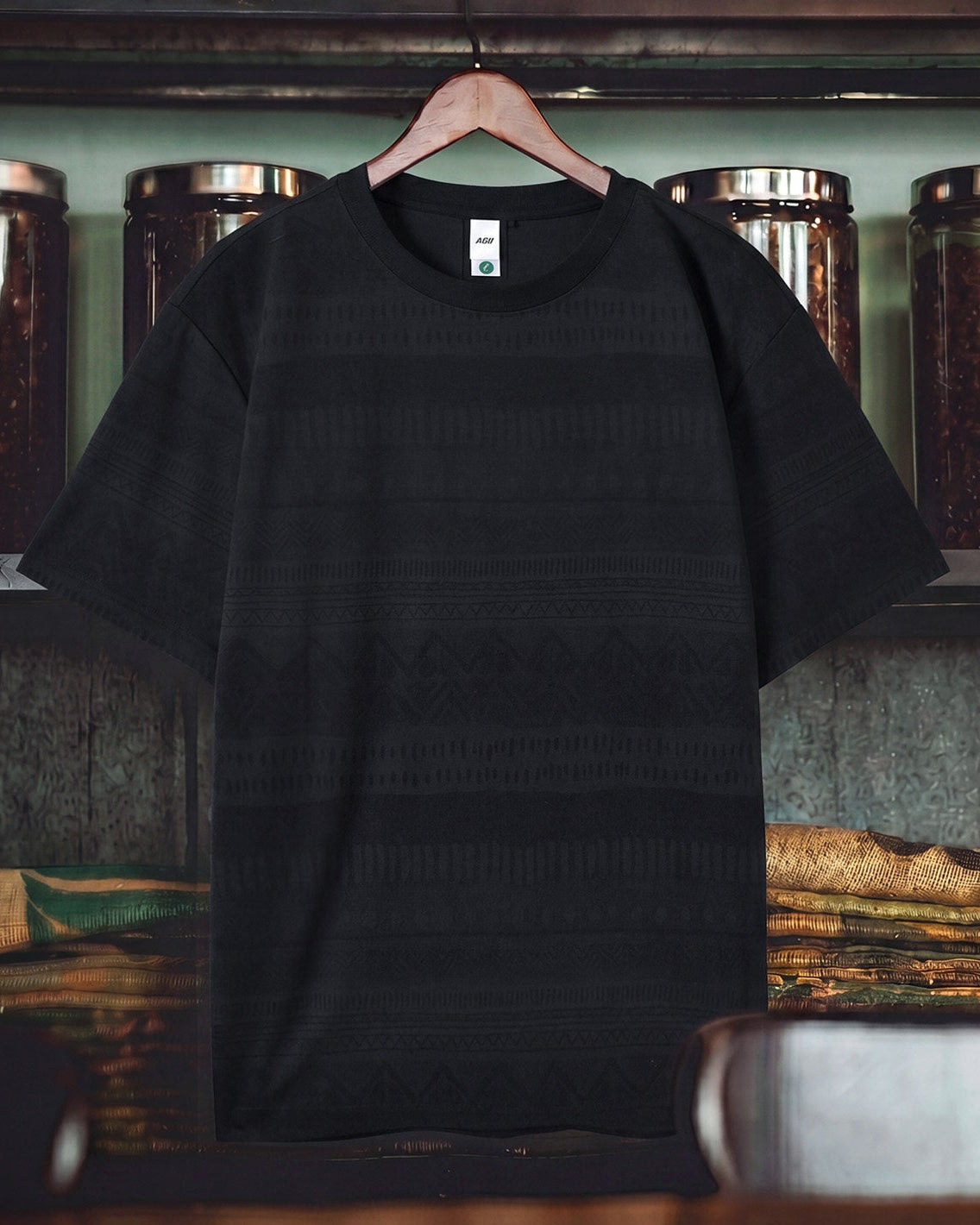 セントヘンリー ネイティブボーダーパターンTシャツ 2712