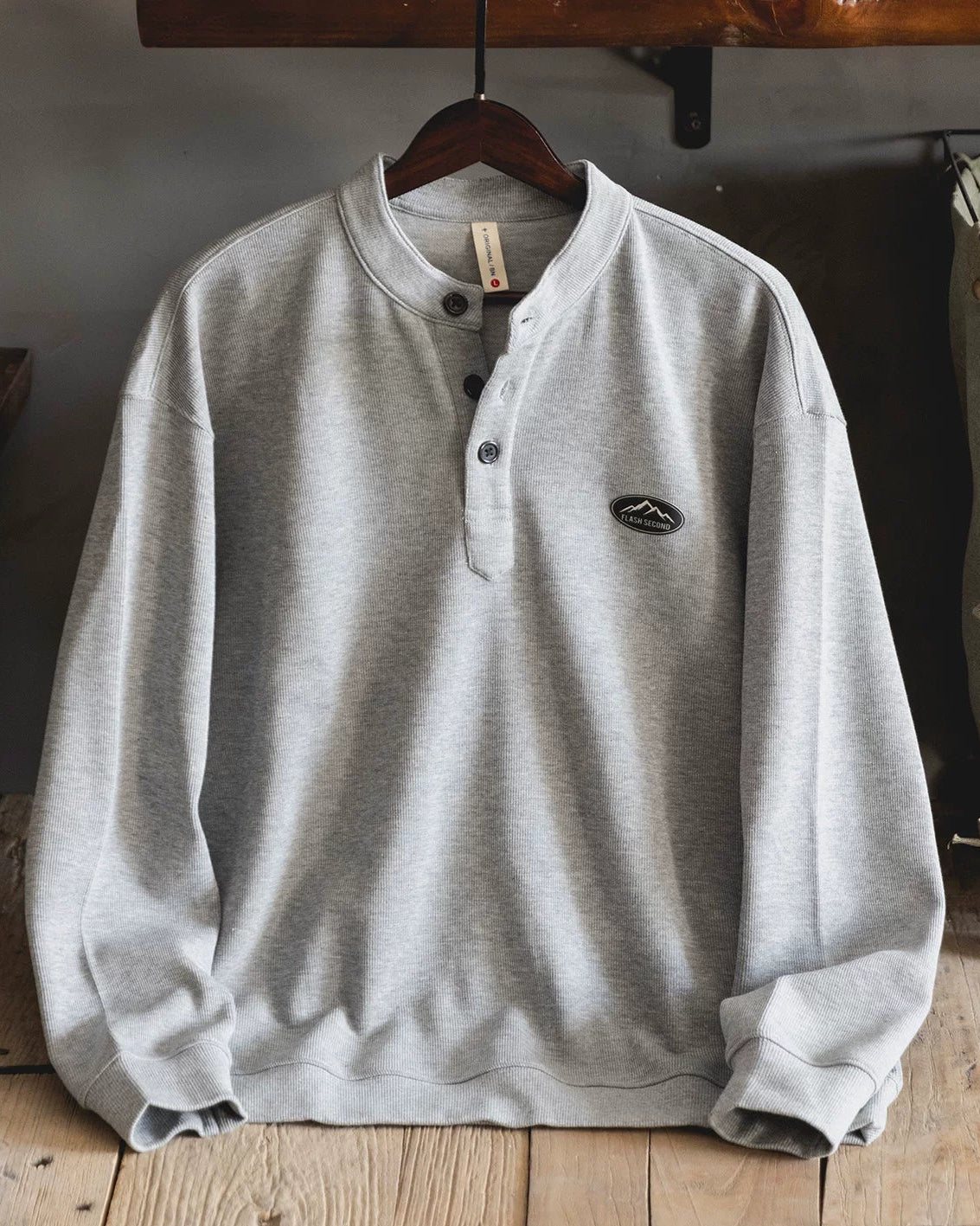 シェルトン ヘンリーカラースウェットシャツ 2519