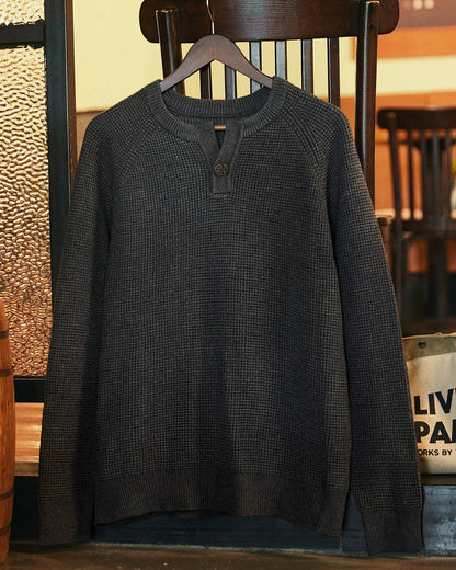 エディンバーグ  ヘンリーネックワッフルニットプルオーバー 2392