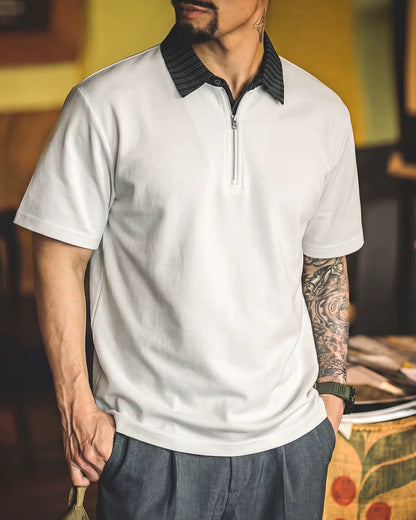 パレスティン クレリックハーフジップポロシャツ 2643