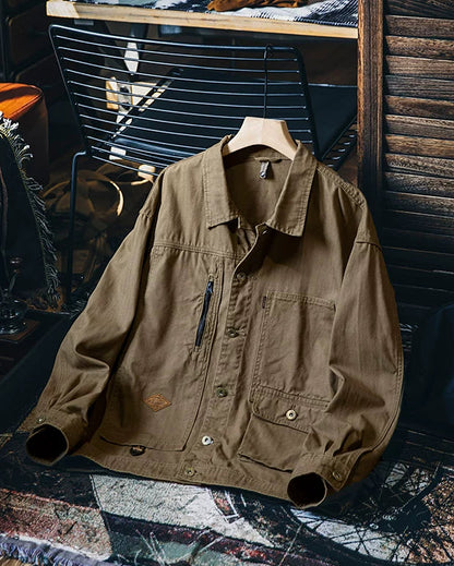 オタムワ キャンバスジップワークジャンパー 2403