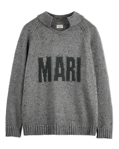 クリアウォーター ネップヤーンロゴセーター 2285