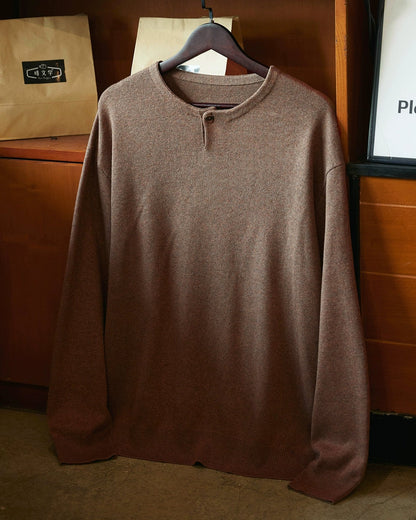 メスキート ワンボタンUネックニットセーター 2323