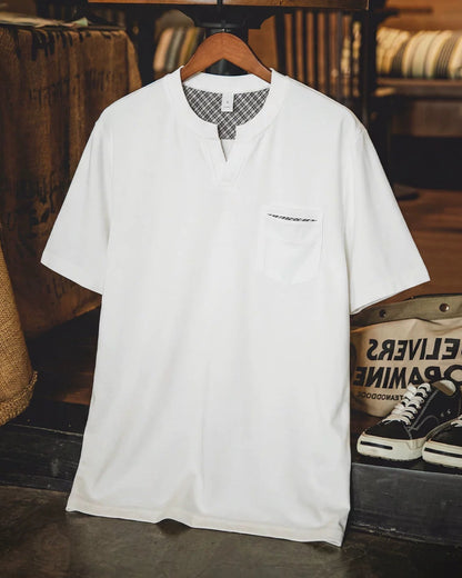 グライド パイピングポケットスキッパーネックTシャツ 2742