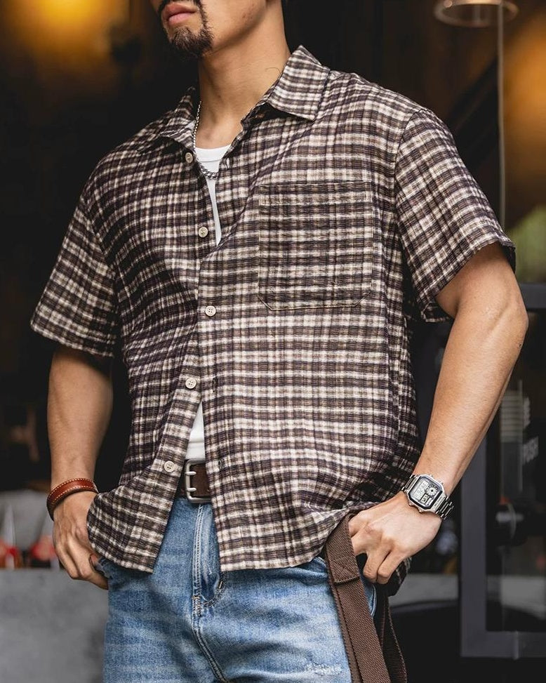 イリリア クラシックチェックハーフスリーブシャツ 2583