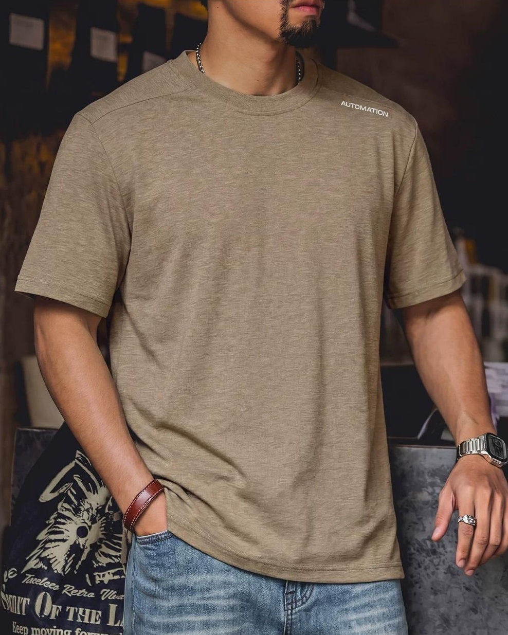 インディオ ショルダーロゴショートスリーブTシャツ 2690