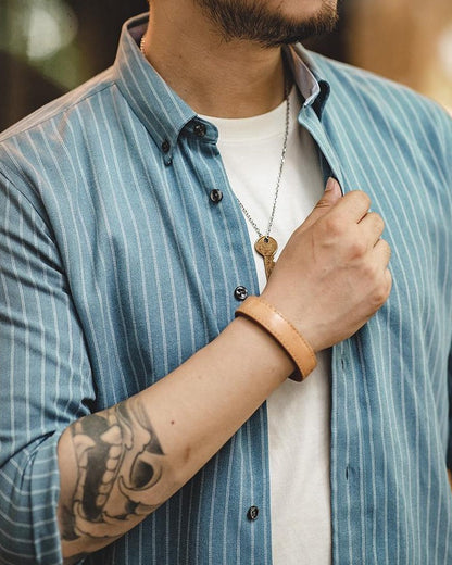 ワイリカ クラシックストライプボタンダウンシャツ 2602