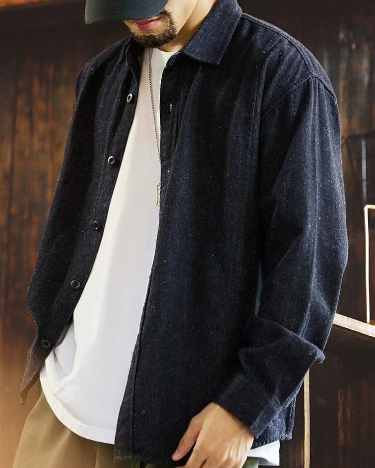 ミッドランド ネップツイードライク シャツ 2328