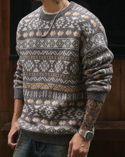 カムデン クルーネックジャカードニットセーター 2295