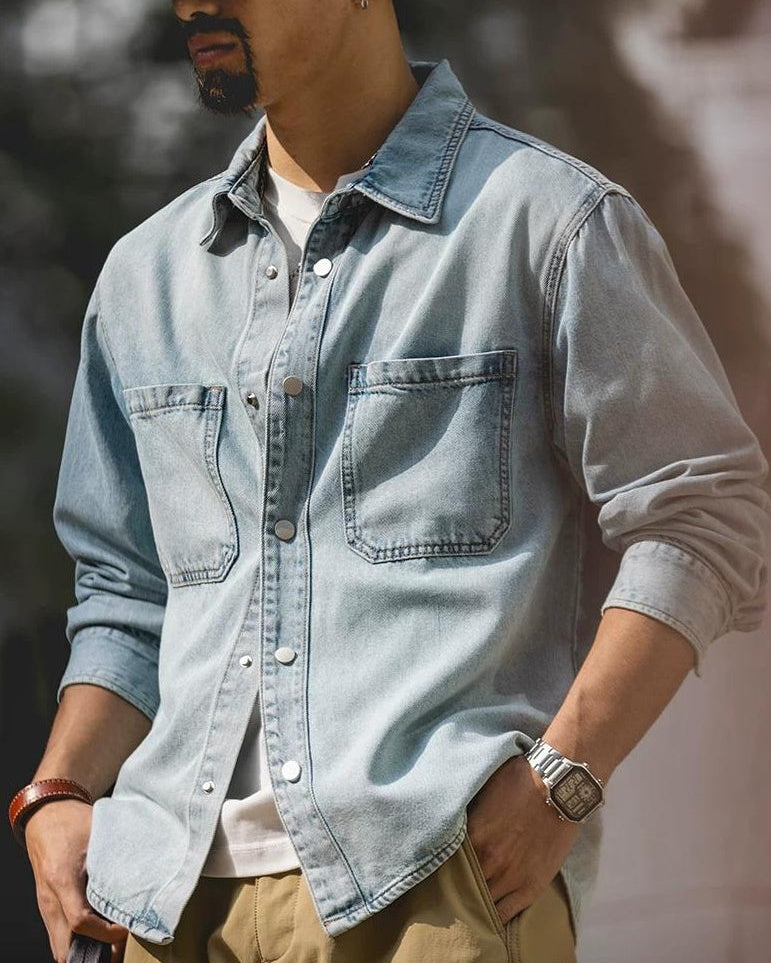 ハーバー スナップボタンボックスワークシャツ 2477