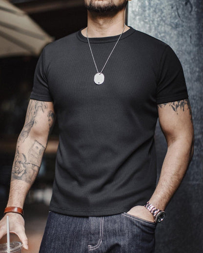 カスター リブテクスチャークルーネックトップス 2599