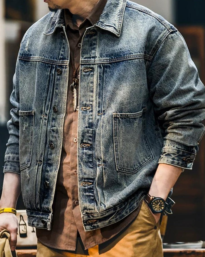 アナポリス ヴィンテージウォッシュドデニムジャケット 2361