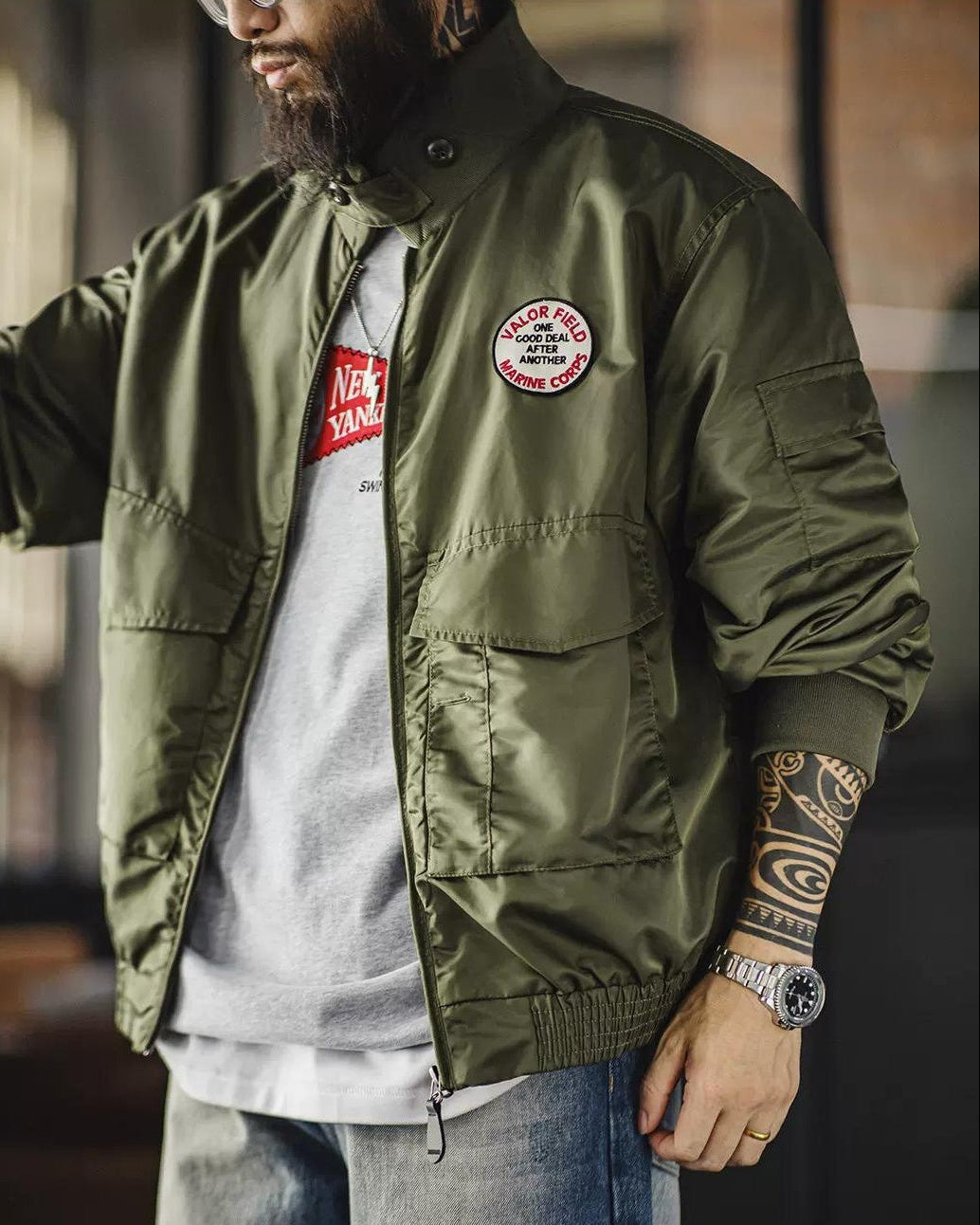 ココモ ミリタリーパッチフライトジャケット 2410