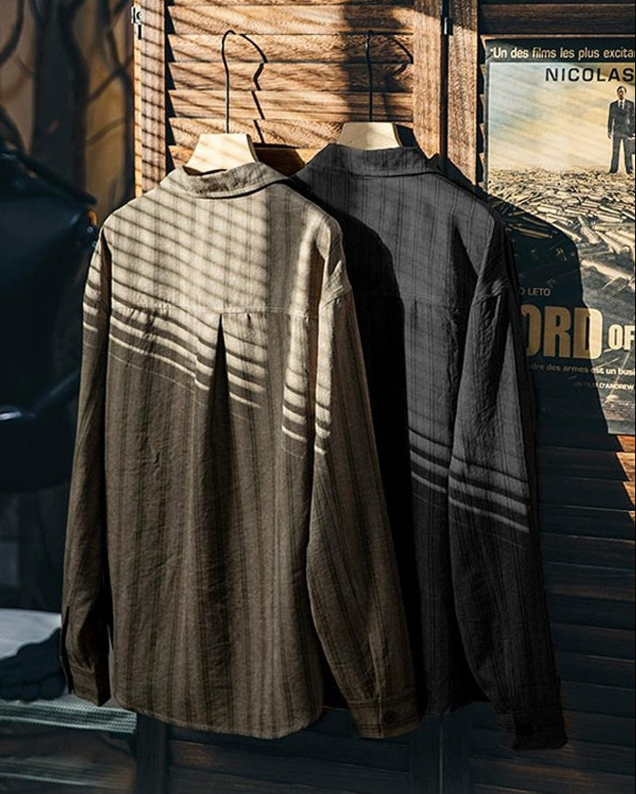 タスカルーサ レトロストライプロングシャツ 2350