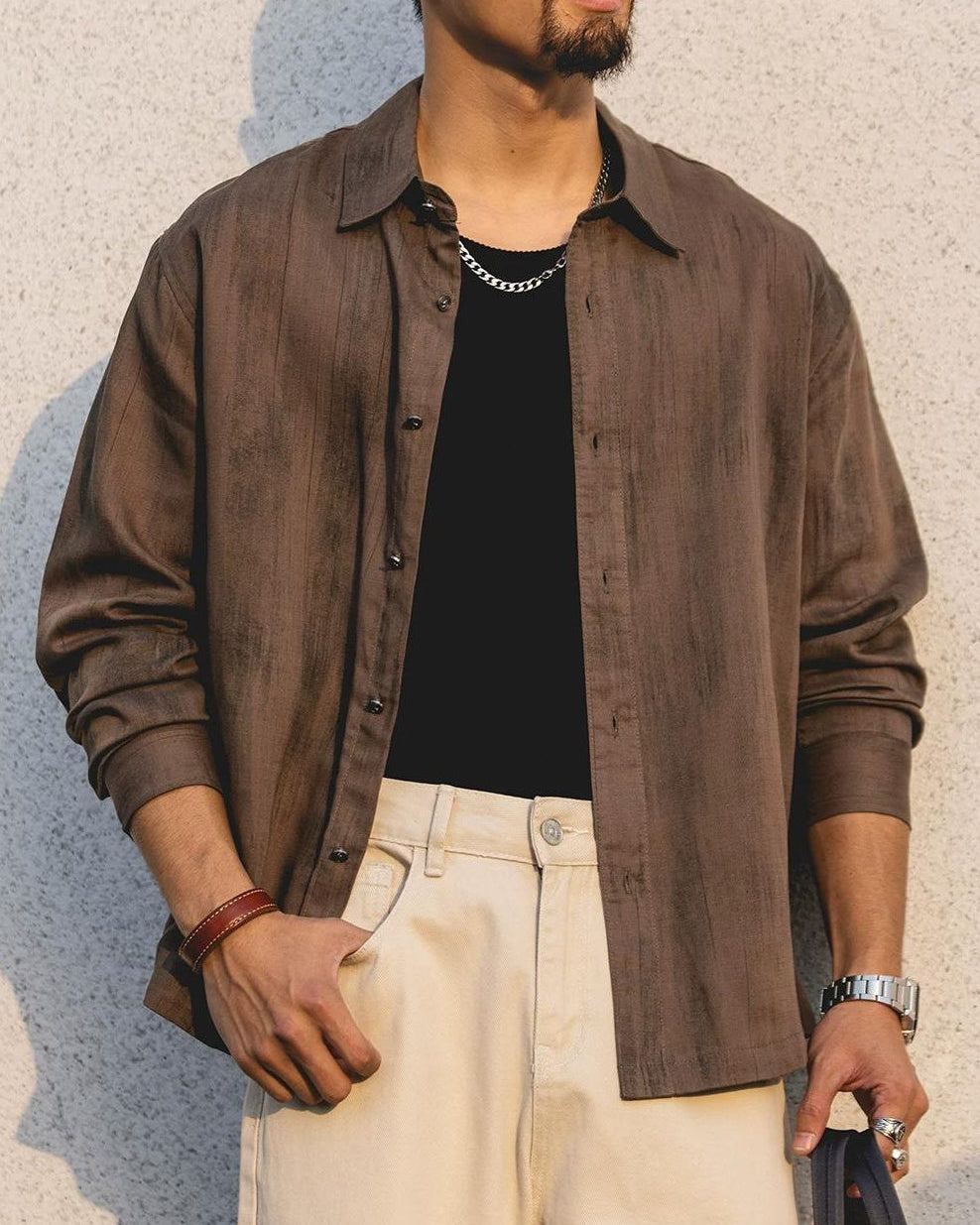 ウィルクスバリ オープンカラーリラックスシャツ 2483