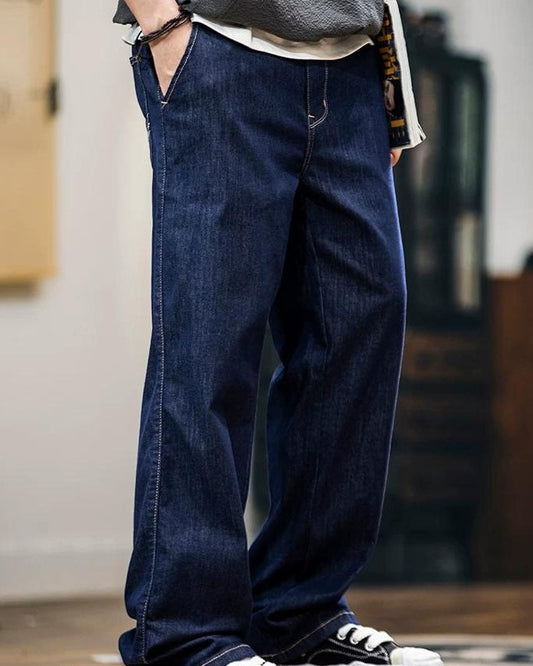 グロートン ルーズストレートバックステッチジーンズ 2442