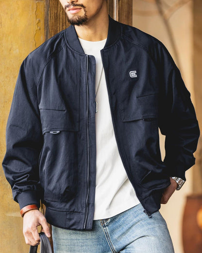 ハノーバー リブカラーラグランワークブルゾン 2487