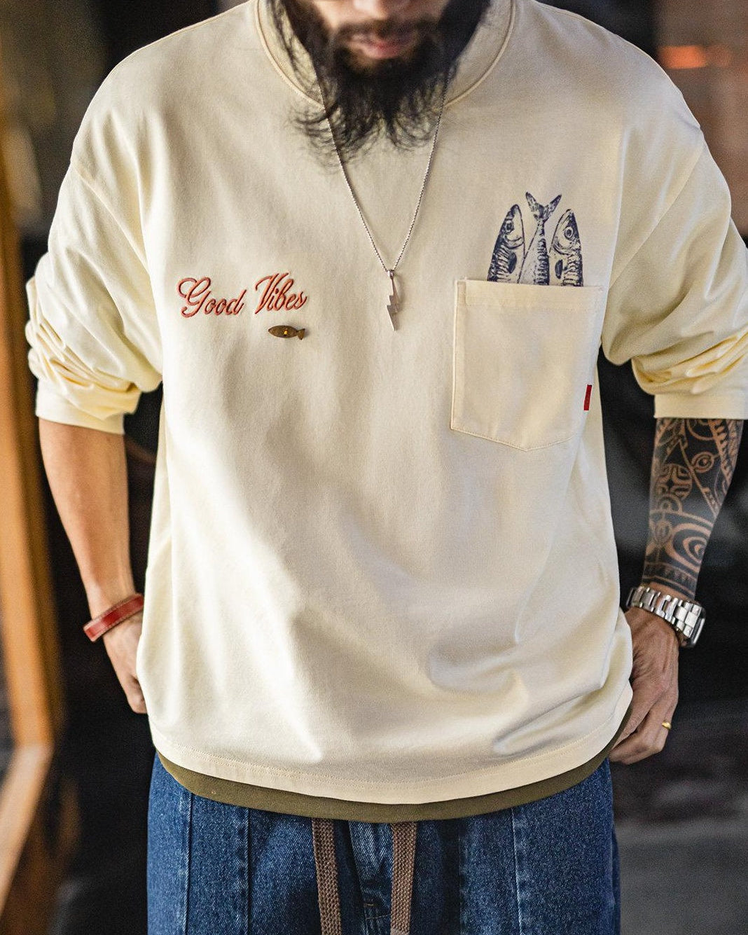 ブルーリッジ フィッシュギミックポケットロングスリーブ 2547